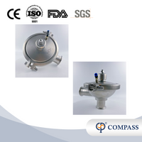 SMS CPM0-2 2 ''TC64MM Sanitário Aço Inoxidável SS316L Válvula de Pressão Constante de Pressão Ajustável para Tratamento de Água Gás Líquido