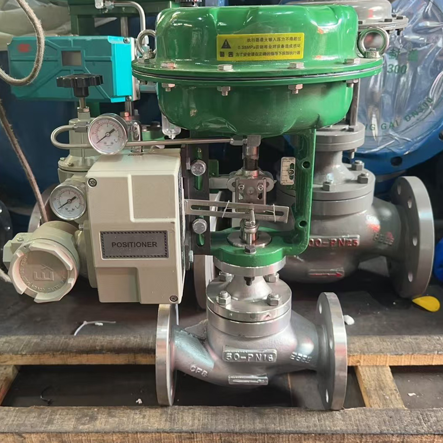 DN25-DN400 I SS304 Válvulas de modulação pneumática de aço inoxidável de aço inoxidável com posicionador com posicionador
