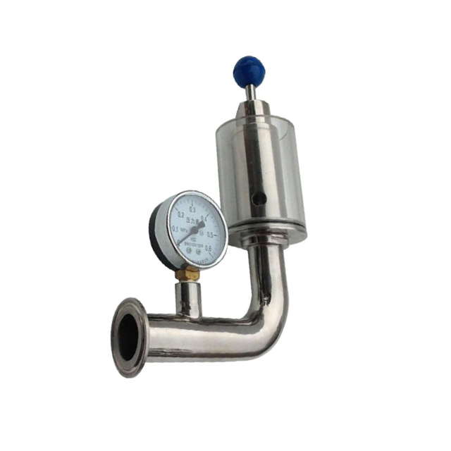 Medidor de pressão sanitária Válvula de alívio de ar tipo cotovelo 