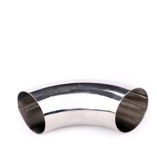 Encaixe de tubo de aço inoxidável sanitário com cotovelo dobrado