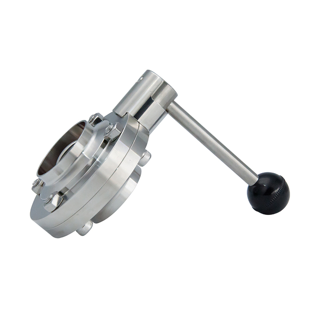 Válvula Borboleta Sanitária Manual SMS para indústrias químicas