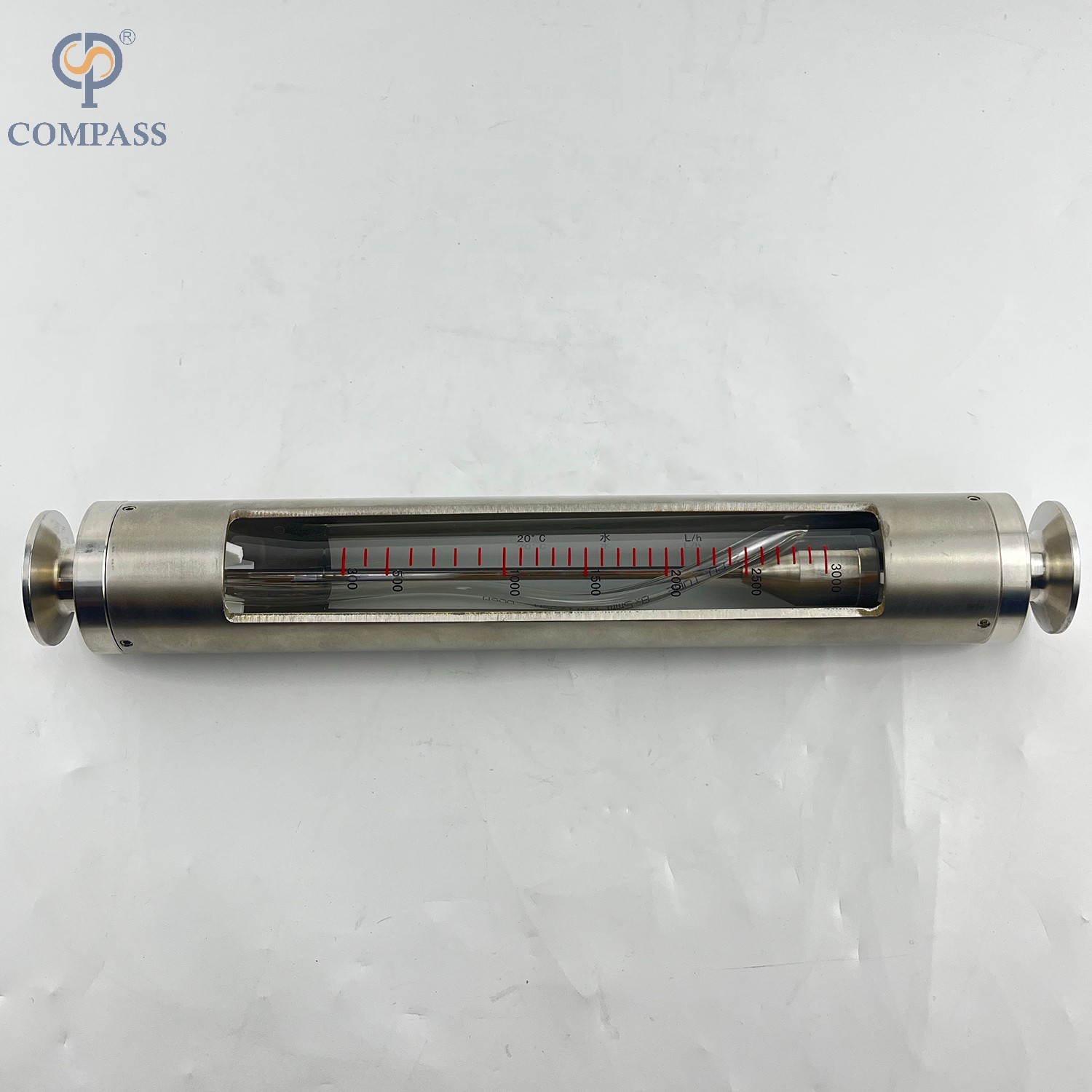 Medidor de vazão de rotor de vidro sanitário SS316 Lzb-K30
