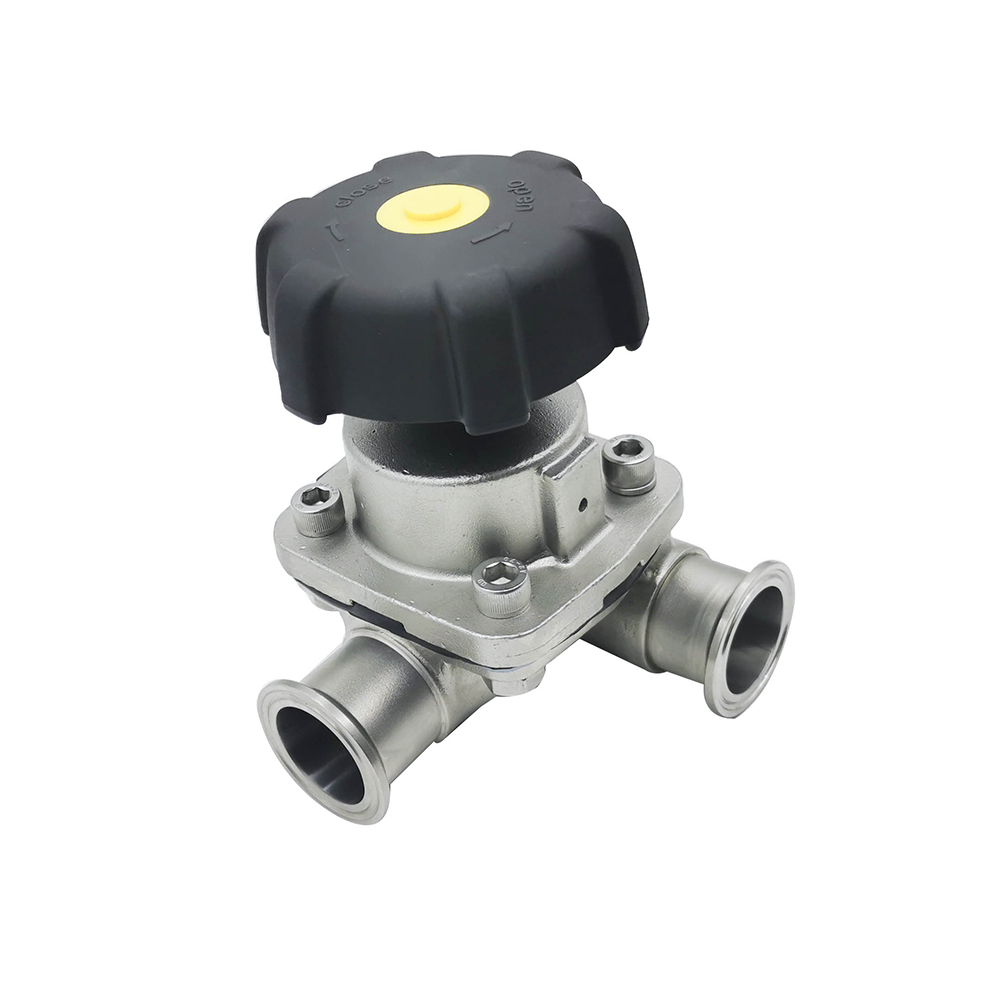 1/2 polegada de 12,7 mm de alta qualidade higiênica de aço inoxidável SS316L SMS CLAMP DIAFRAGMA DE TRÊS VIZES VAVLE 