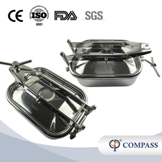 AÇO INOXIDÁVEL SS304 MANWAYS RETANGULARES EXTERIORES COM UM BRAÇO INTERSECTANTE