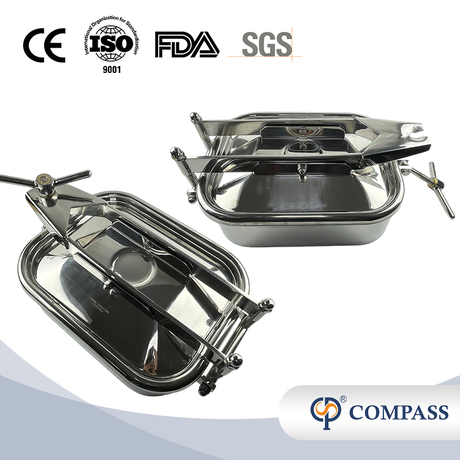 AÇO INOXIDÁVEL SS304 MANWAYS RETANGULARES EXTERIORES COM UM BRAÇO INTERSECTANTE