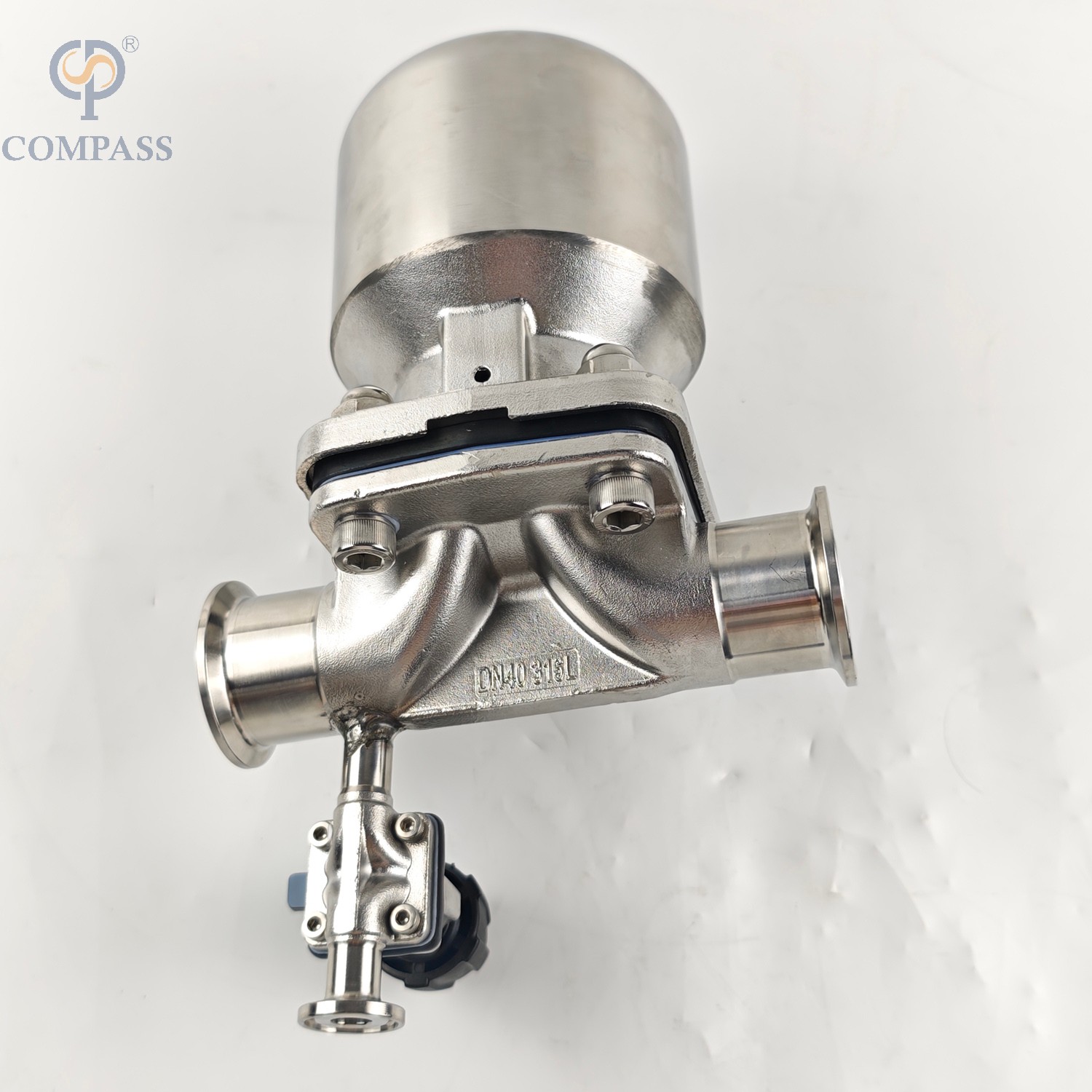 38,1mm × 1/2 'SS316L Pneumatic SMS CLAMP DIAFRAGMA VÁLVULA