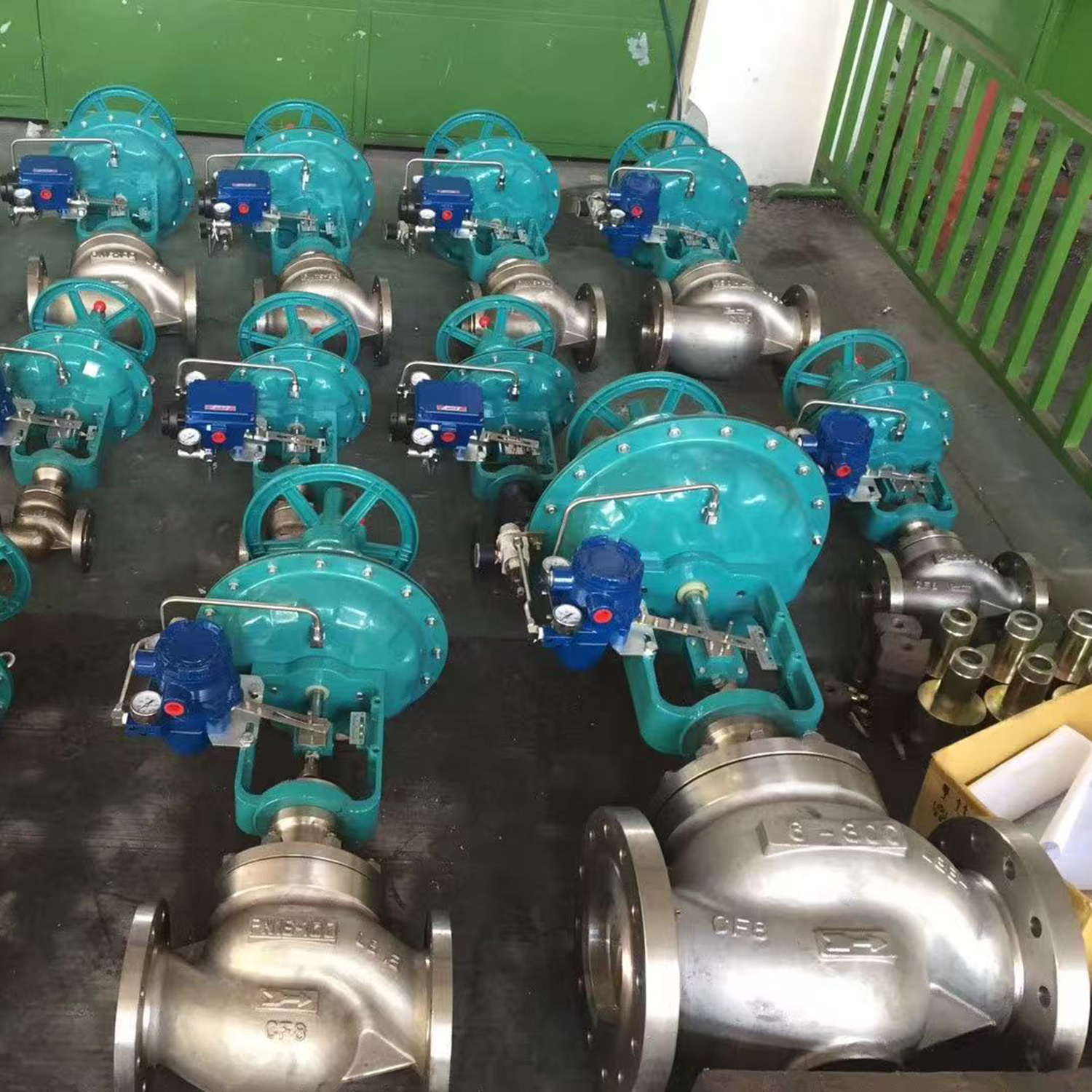 DN25-DN400 I SS304 Válvulas de modulação pneumática de aço inoxidável de aço inoxidável com posicionador com posicionador