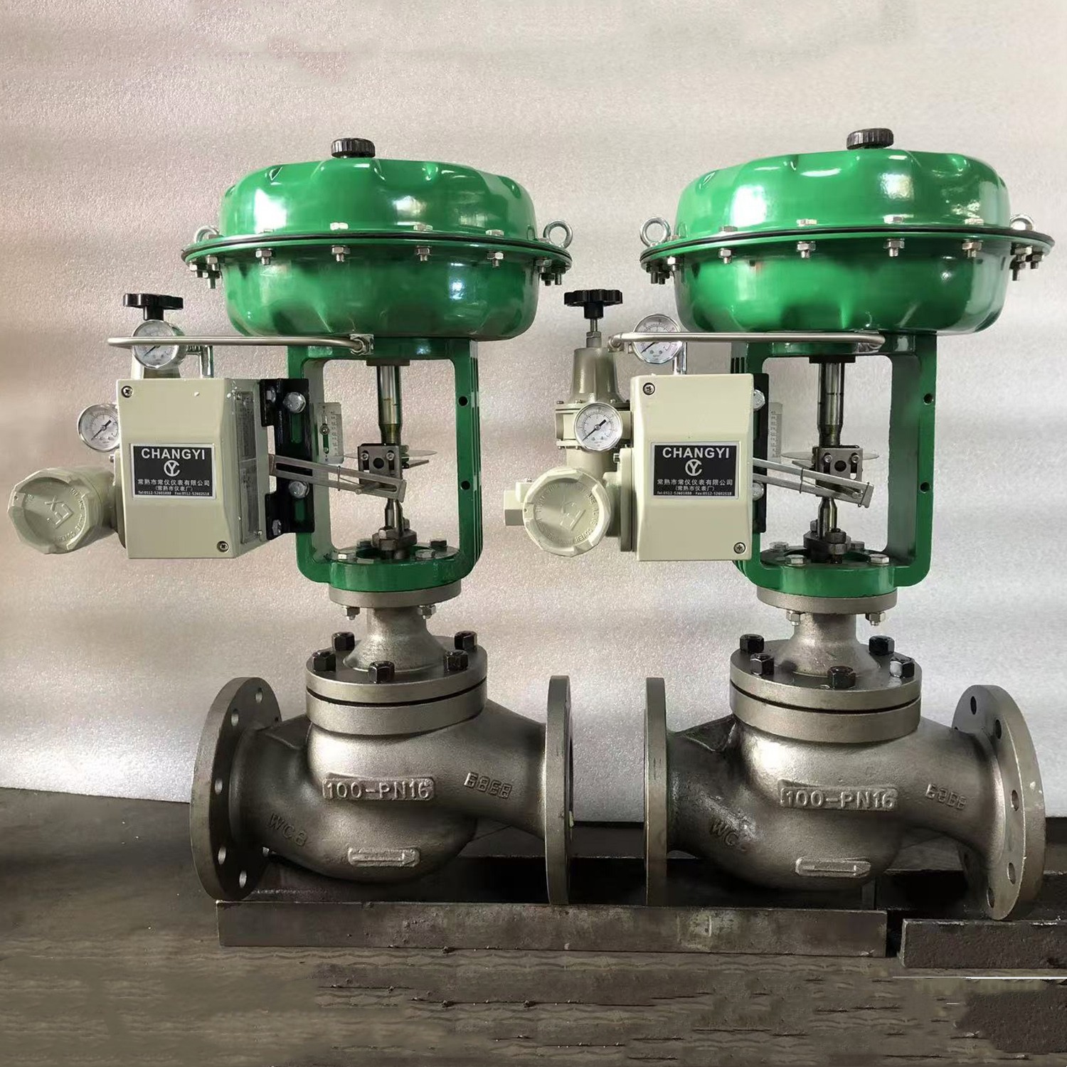 DN25-DN400 I SS304 Válvulas de modulação pneumática de aço inoxidável de aço inoxidável com posicionador com posicionador