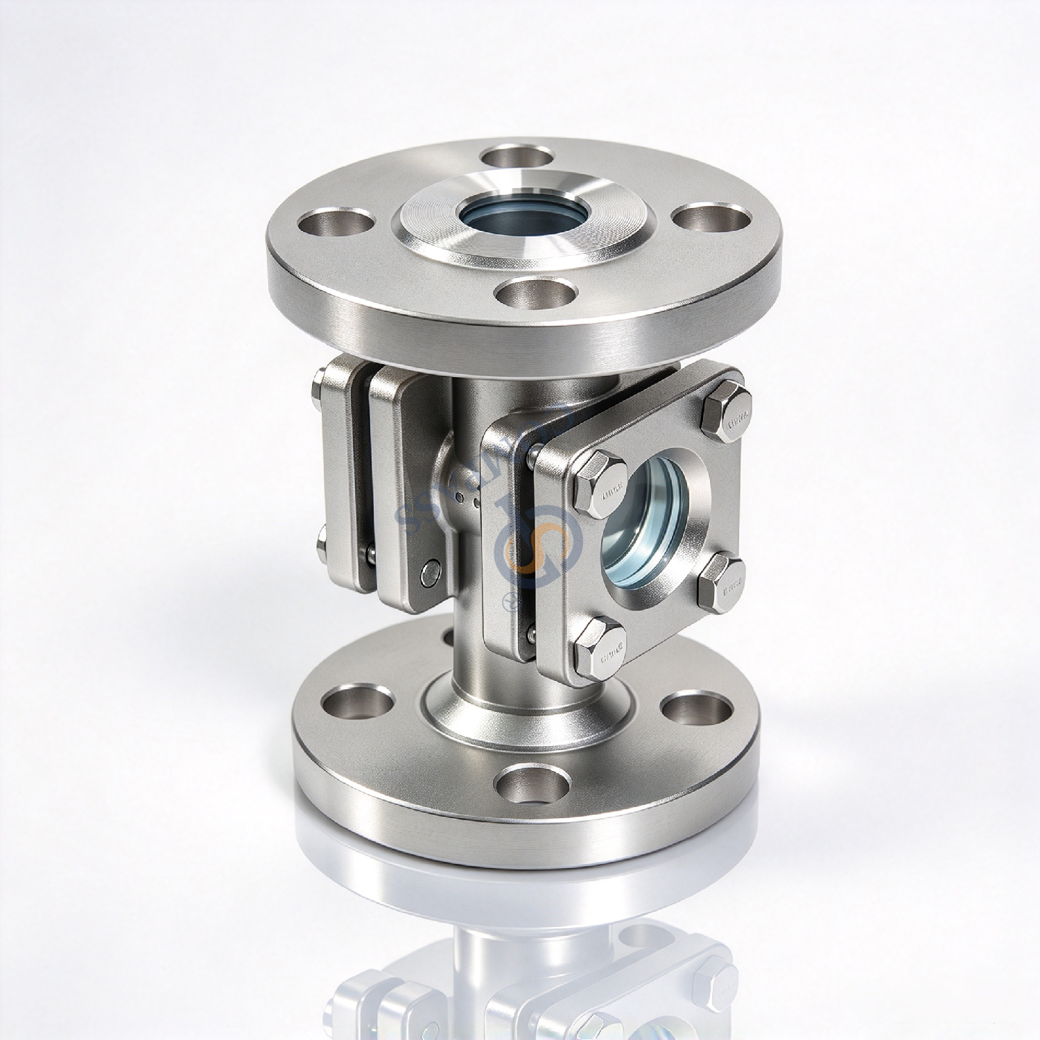 150LBS 1 Polegada SS304 Flange Visor Cruzado com Junta de PTFE e Vidro Temperado