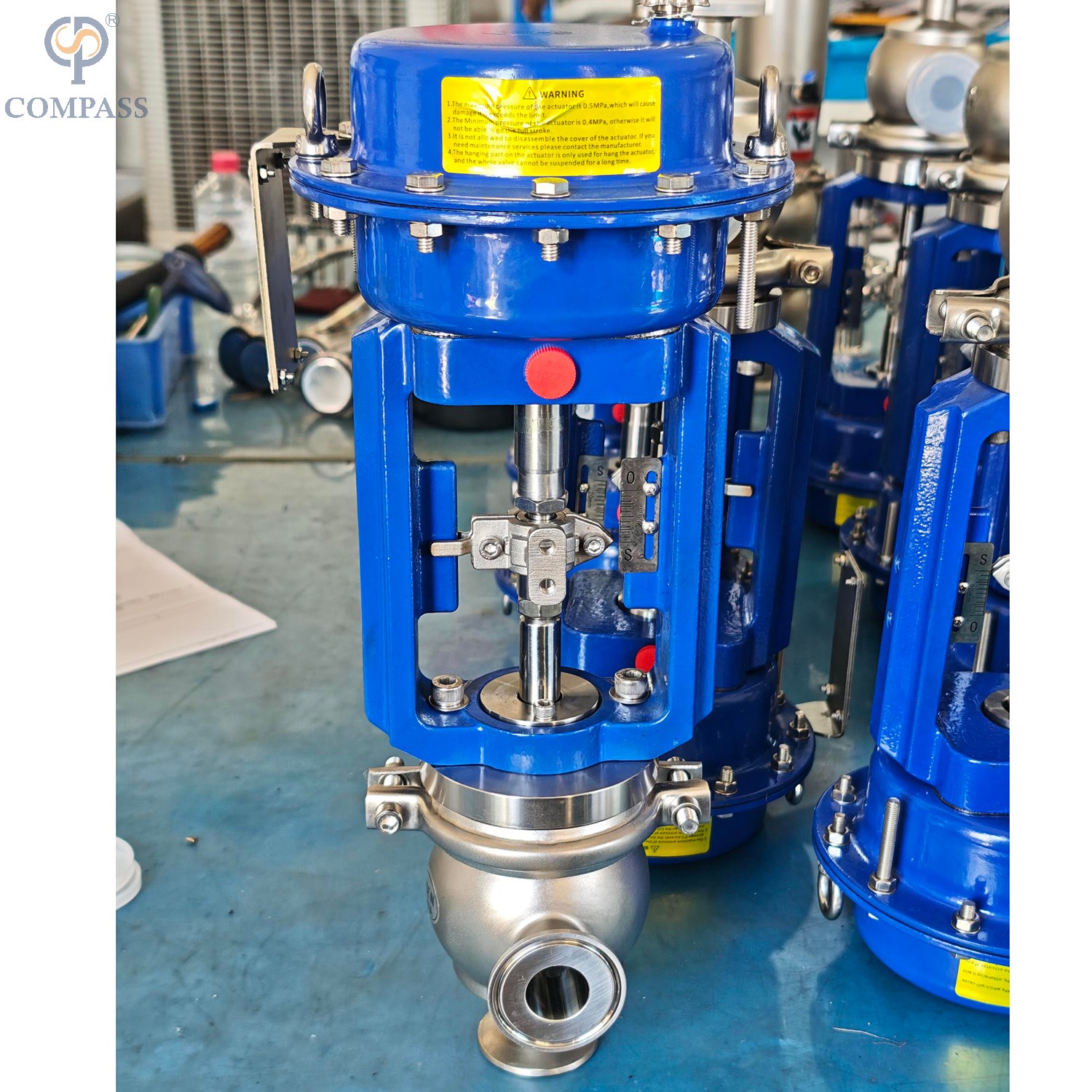 25,4mm-mt1 SS316L Válvula de fluxo de diafragma eletro-pneumático de TC sem posicionador sem posicionador