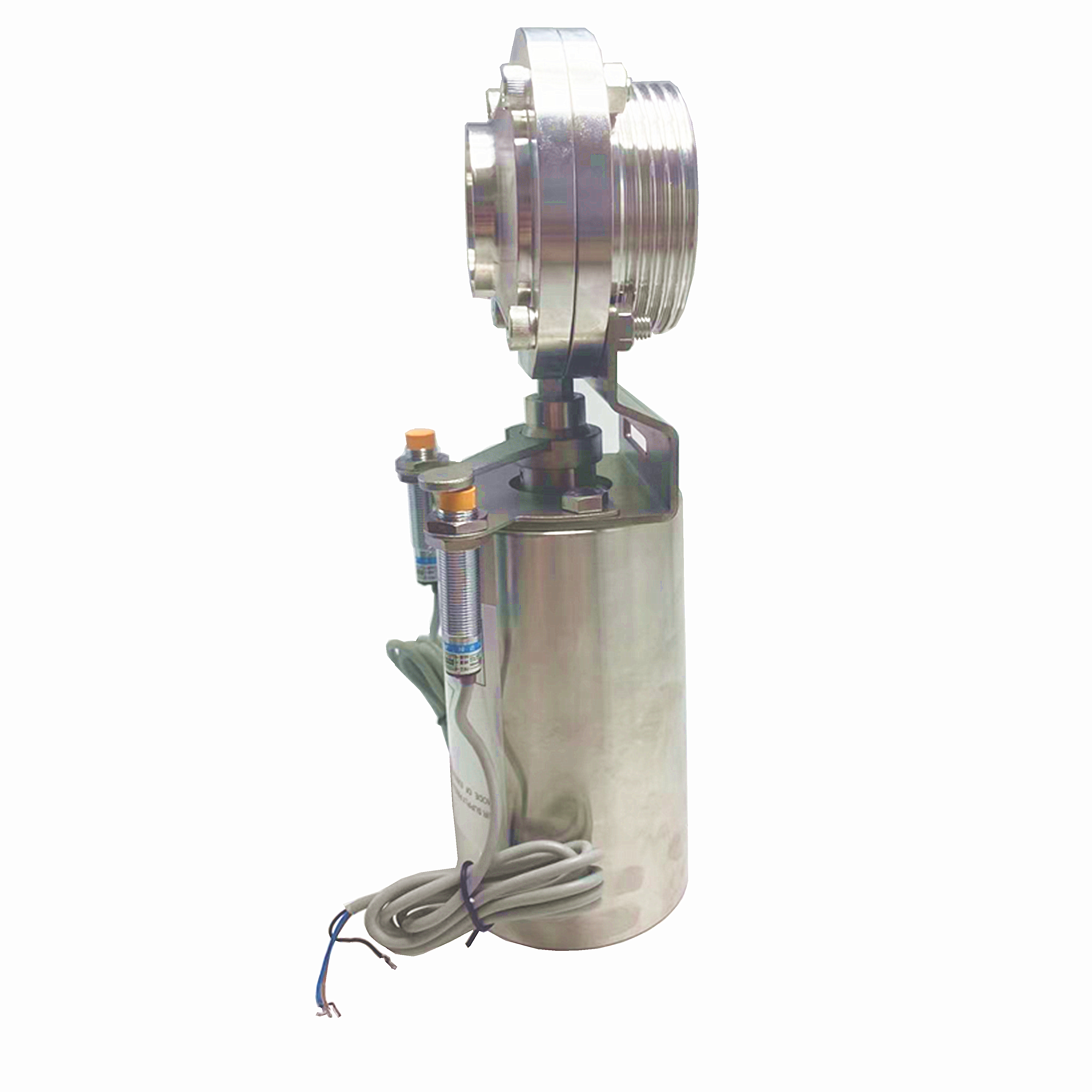 DN80 85mm higiênico higiênico aço inoxidável grau de alimento SS304 Válvula de borboleta-ladra pneumática com atuador pneumático 