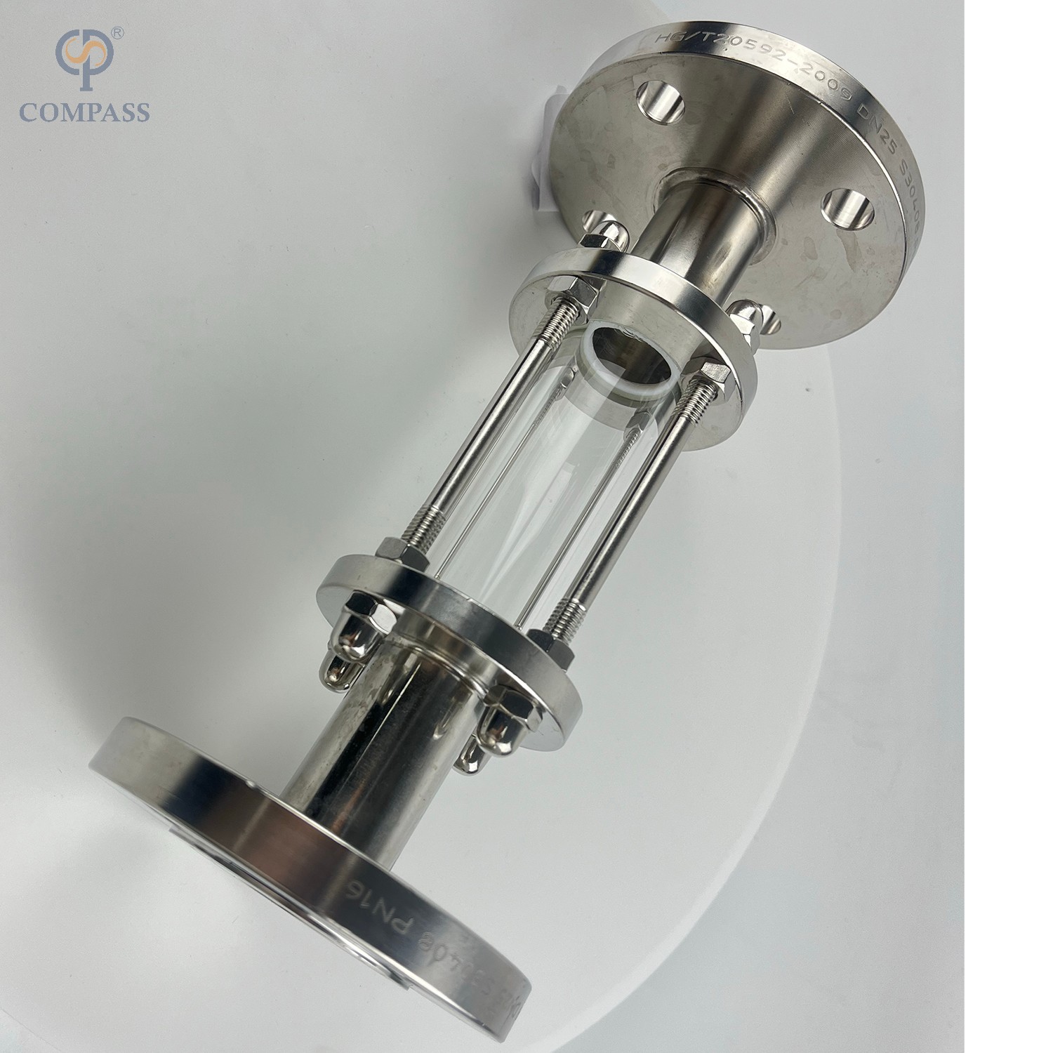 Vidro de mira de tubo de vidro de aço inoxidável sanitário