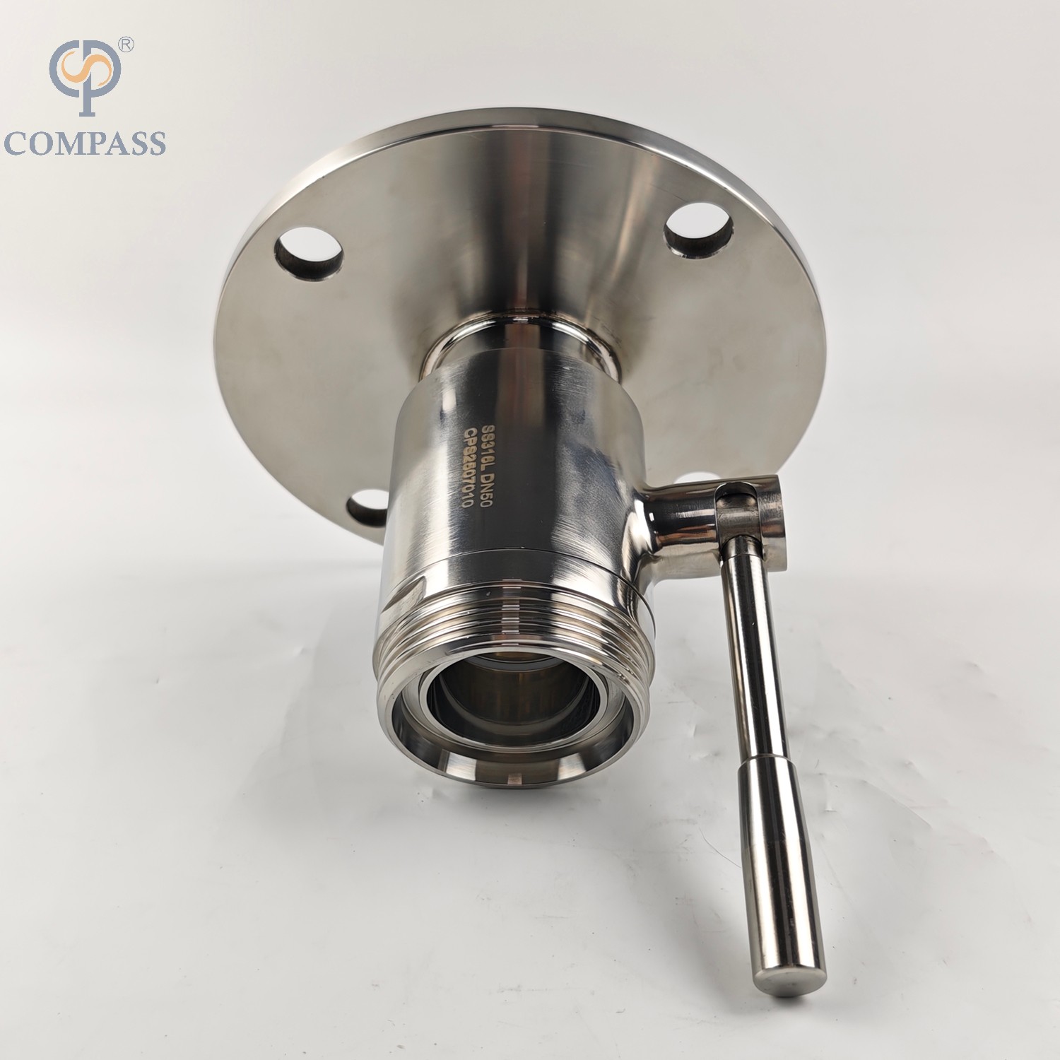 Preço do fabricante DN50 Aço inoxidável Válvula de esfera do tipo de flange pesado com alça manual