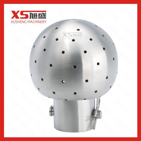 Bola de spray giratória CIP com três grampos higiênicos de aço inoxidável 316