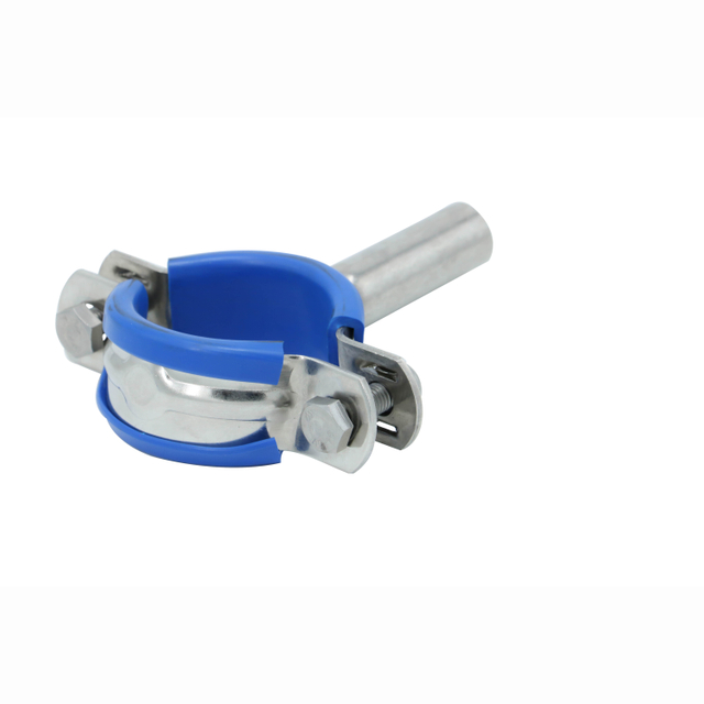 Suporte para tubos de aço inoxidável com luva azul