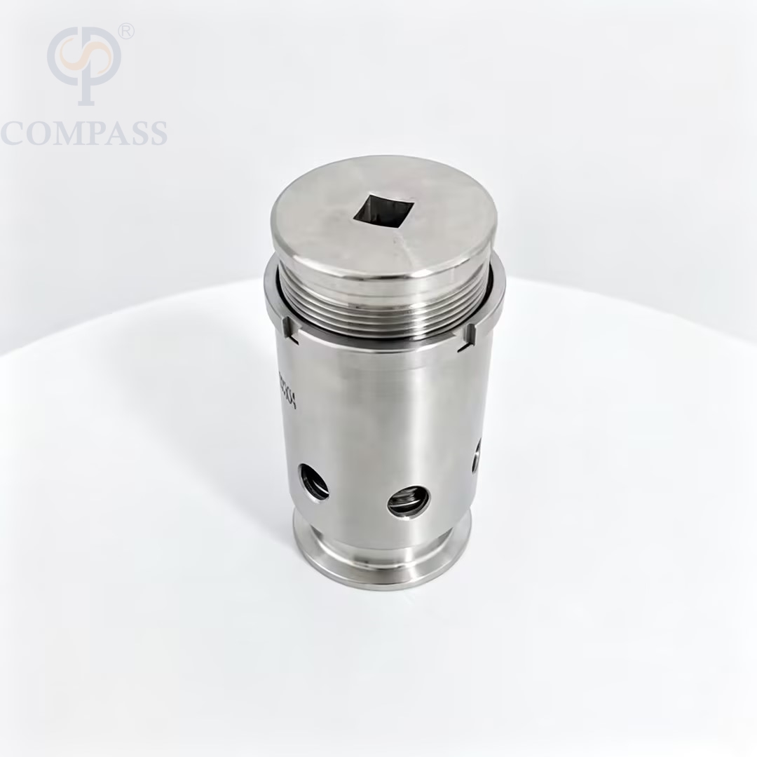 1-3bar 38.1mm universal ss304 ss316l sanitária pressão média ajustável tri-braçadeira válvulas de alívio de pressão de vácuo com silicone