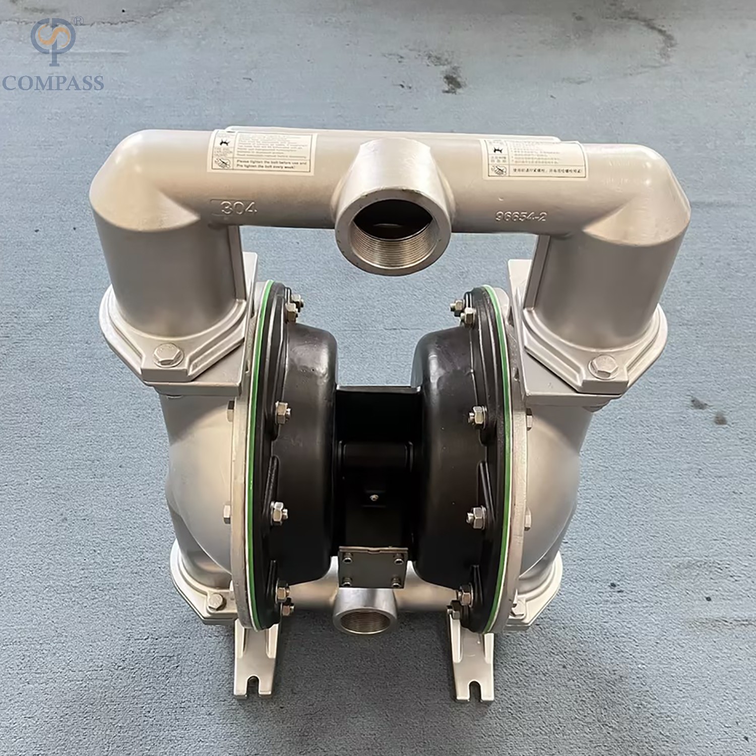 BOMBA DE DIAFRAGMA DUPLA PNEUMÁTICA SS304