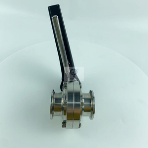 Válvula borboleta de braçadeira manual TC64MM SMS com alça de bico de pato de plástico