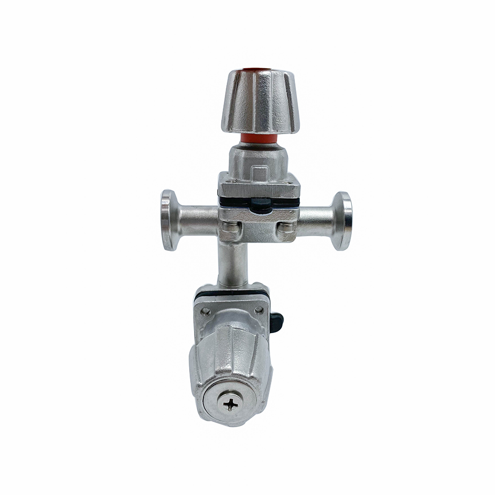 3/4 polegadas 19,05mm de alta qualidade higiênica aço inoxidável SS316L manual sms sms diafragma reta Vavle com alça de aço inoxidável