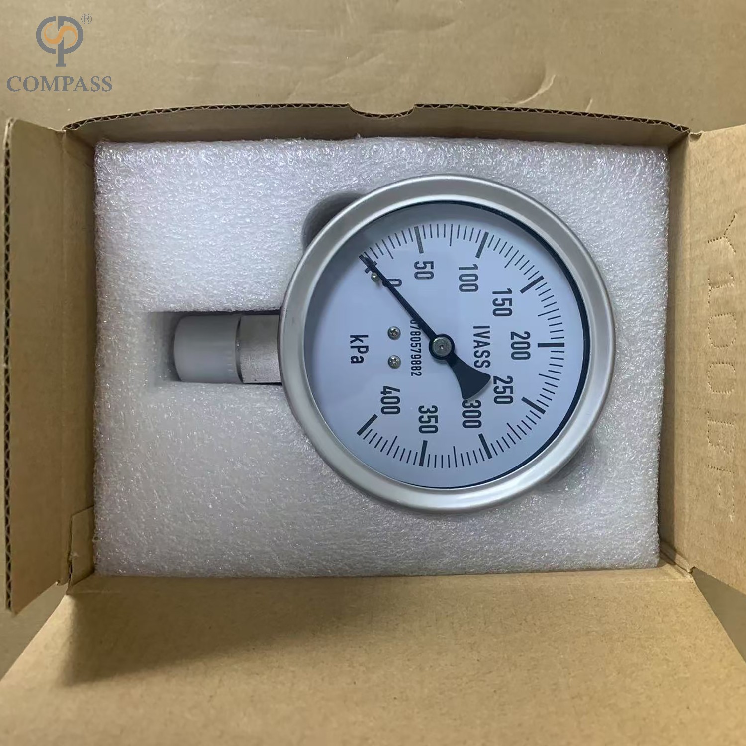 1/2 '-BSP Aço inoxidável SS304 Medidor de pressão radial de haste 100mm