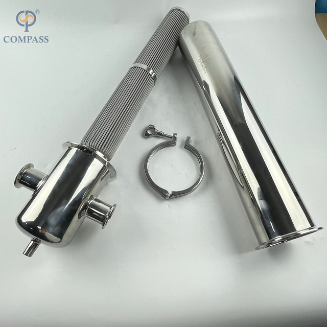 Filtro de vapor sanitário com caixa de aço inoxidável e elemento de filtro plissado 1.5 'SS316L