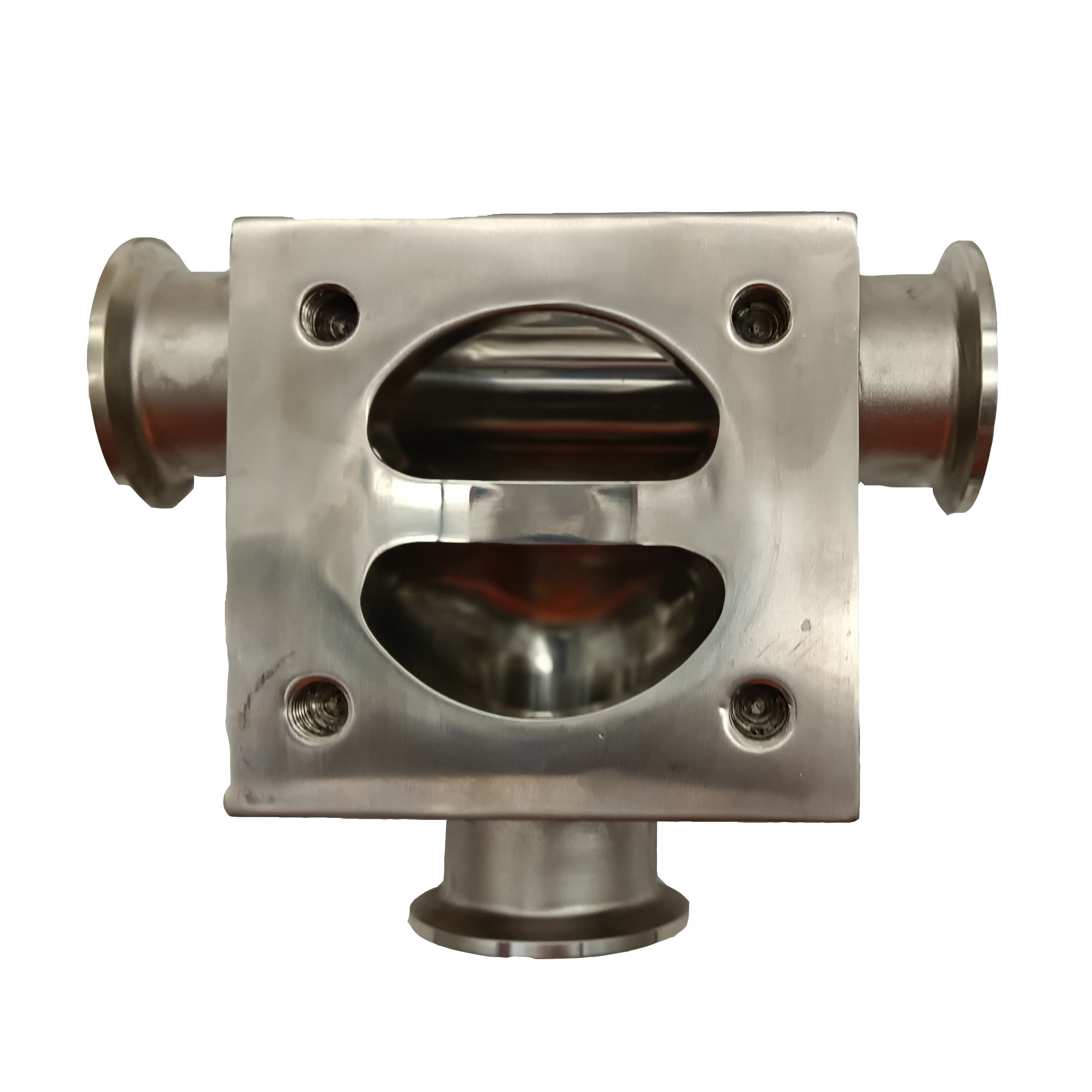 50,8 mm*50,8 mm de alta qualidade higiênica higiênica aço inoxidável SS316L manual sms solda de três válvulas de diafragma forja