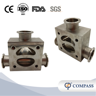 50,8 mm*50,8 mm de alta qualidade higiênica higiênica aço inoxidável SS316L manual sms solda de três válvulas de diafragma forja