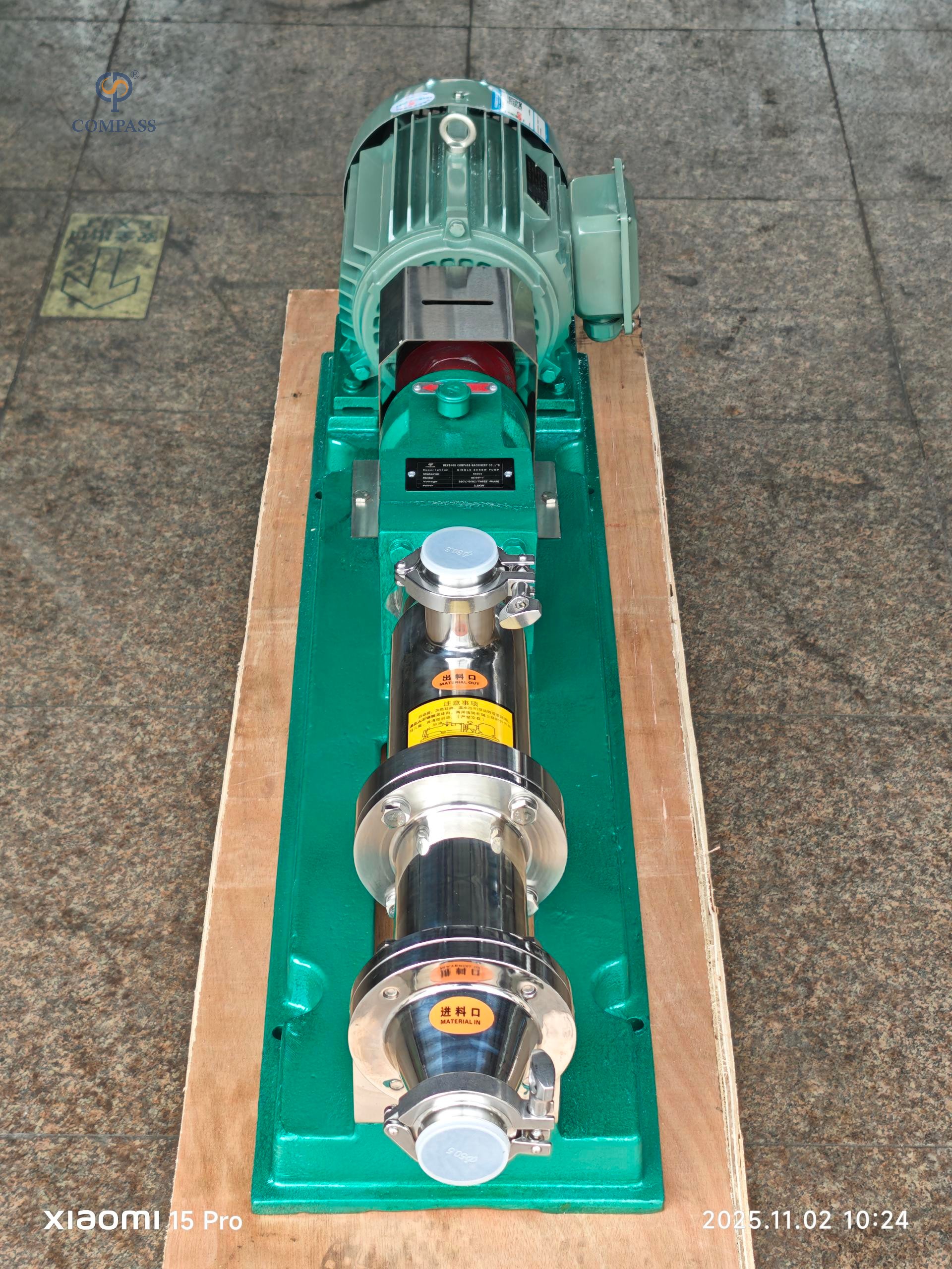 GD35-1 SS304 BOMBA DE PARAFUSO ÚNICO DE AÇO INOXIDÁVEL