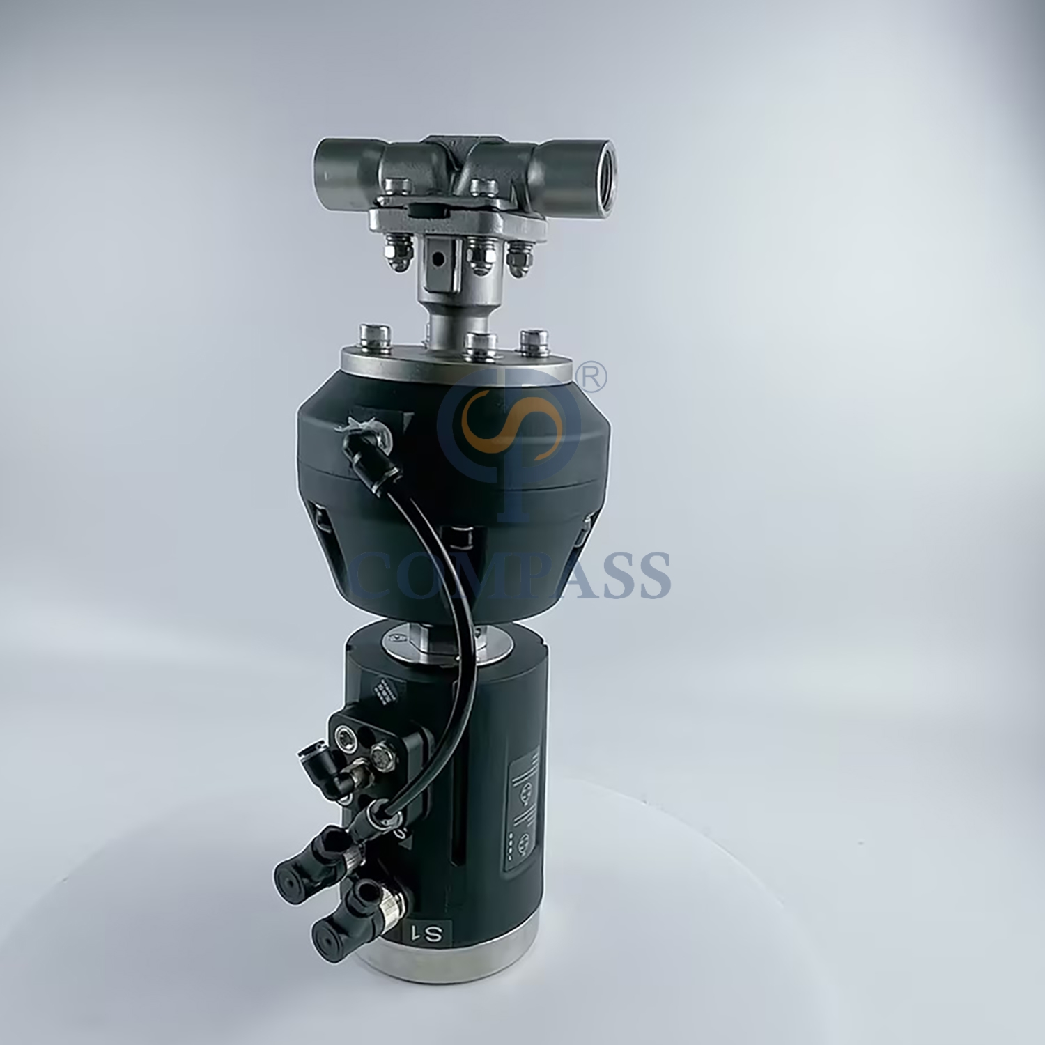 Válvula de diafragma reta pneumática de plástico ss316l com rosca npt de 1/2 unidades com cabeça de controle ptfe e diafragma dividido epdm