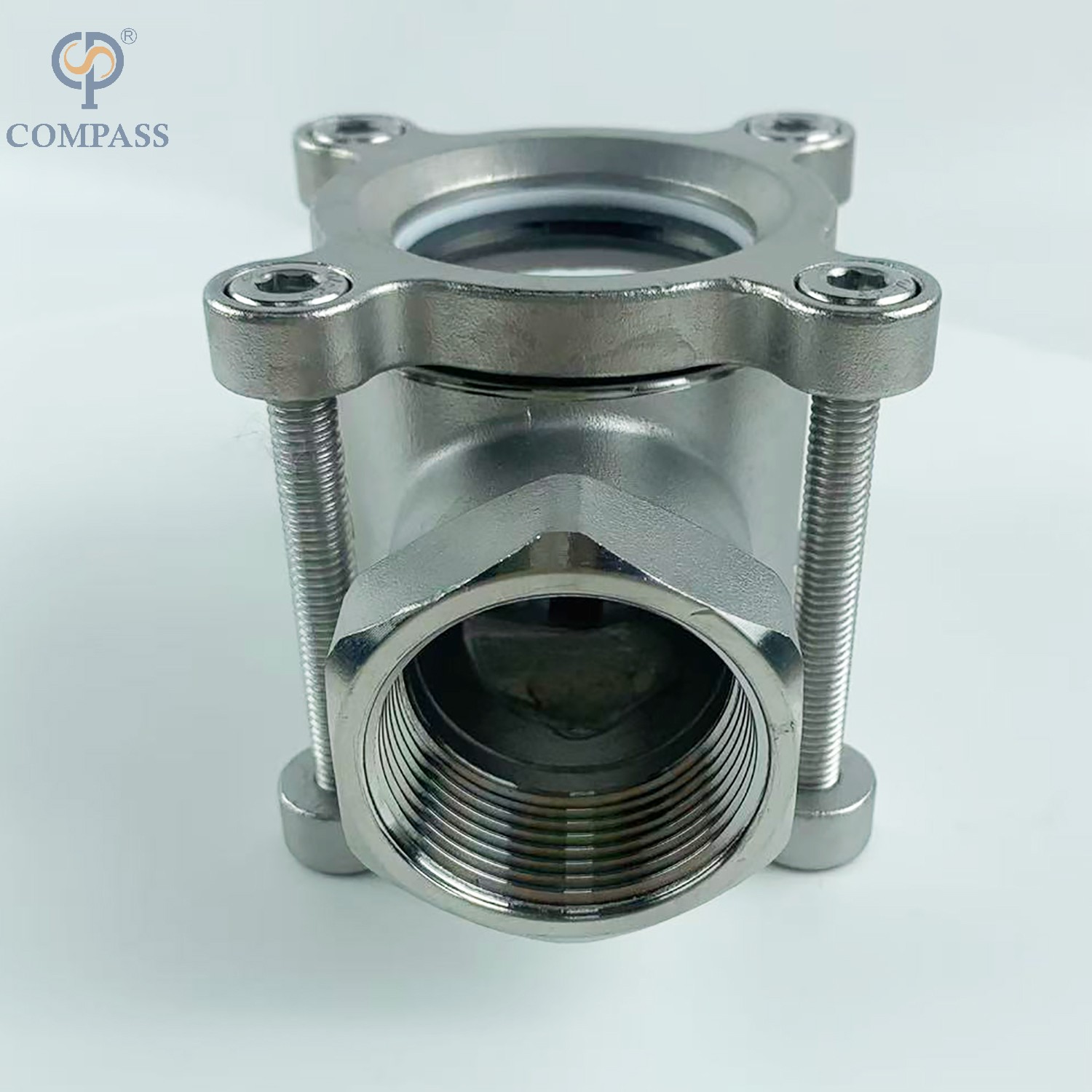 DN15 Glass de mira de ameixa a aço inoxidável