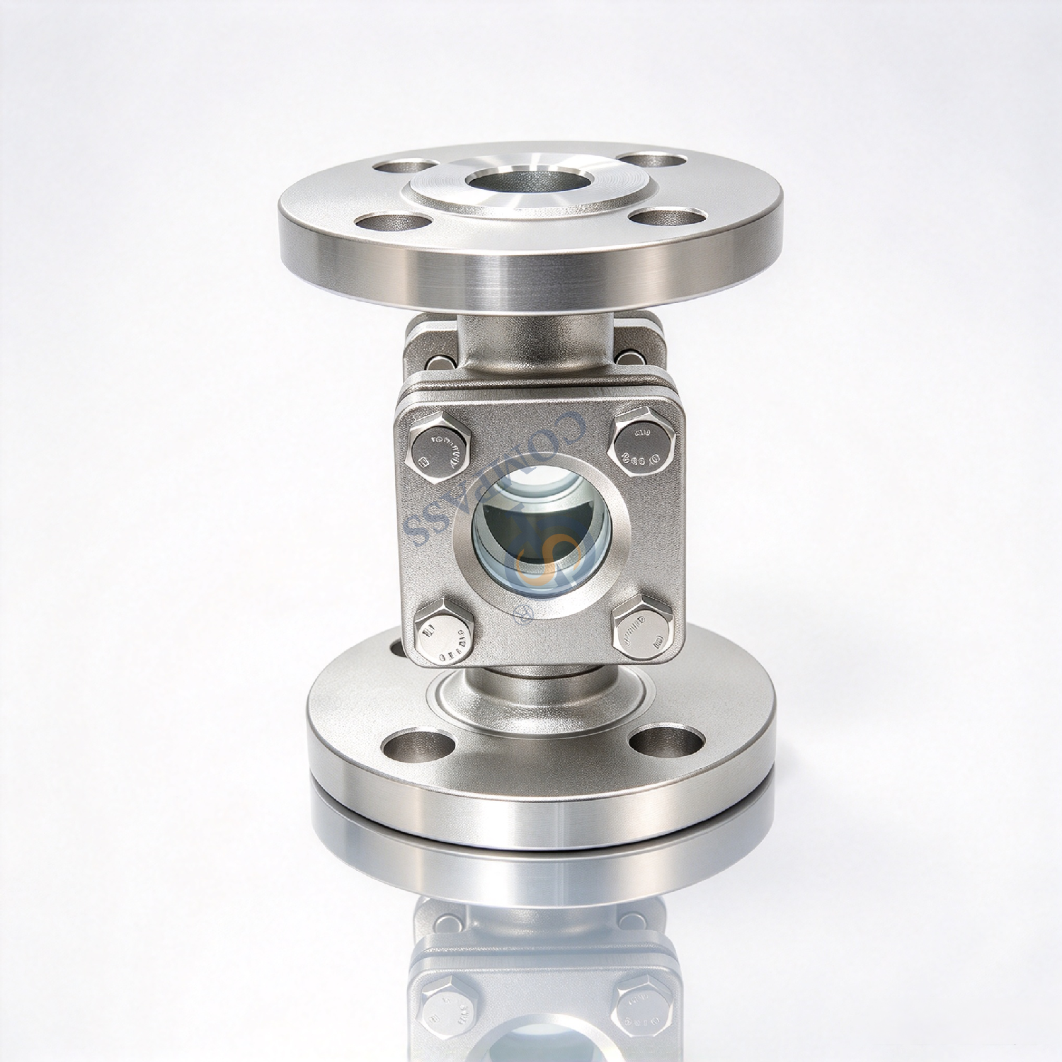 150LBS 1 Polegada SS304 Flange Visor Cruzado com Junta de PTFE e Vidro Temperado