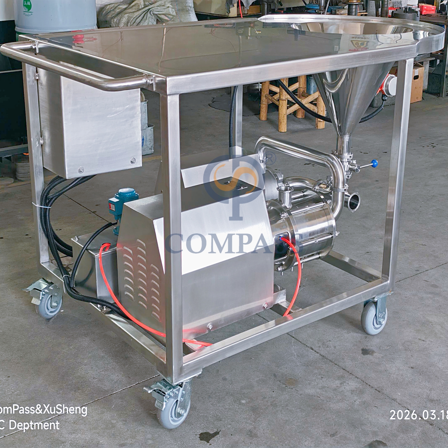 TRL-B venda quente sanitária 4kw ss304 alta eficiência sistema de mistura de alto cisalhamento em pó líquido emulsificador homogeneizador misturador para creme