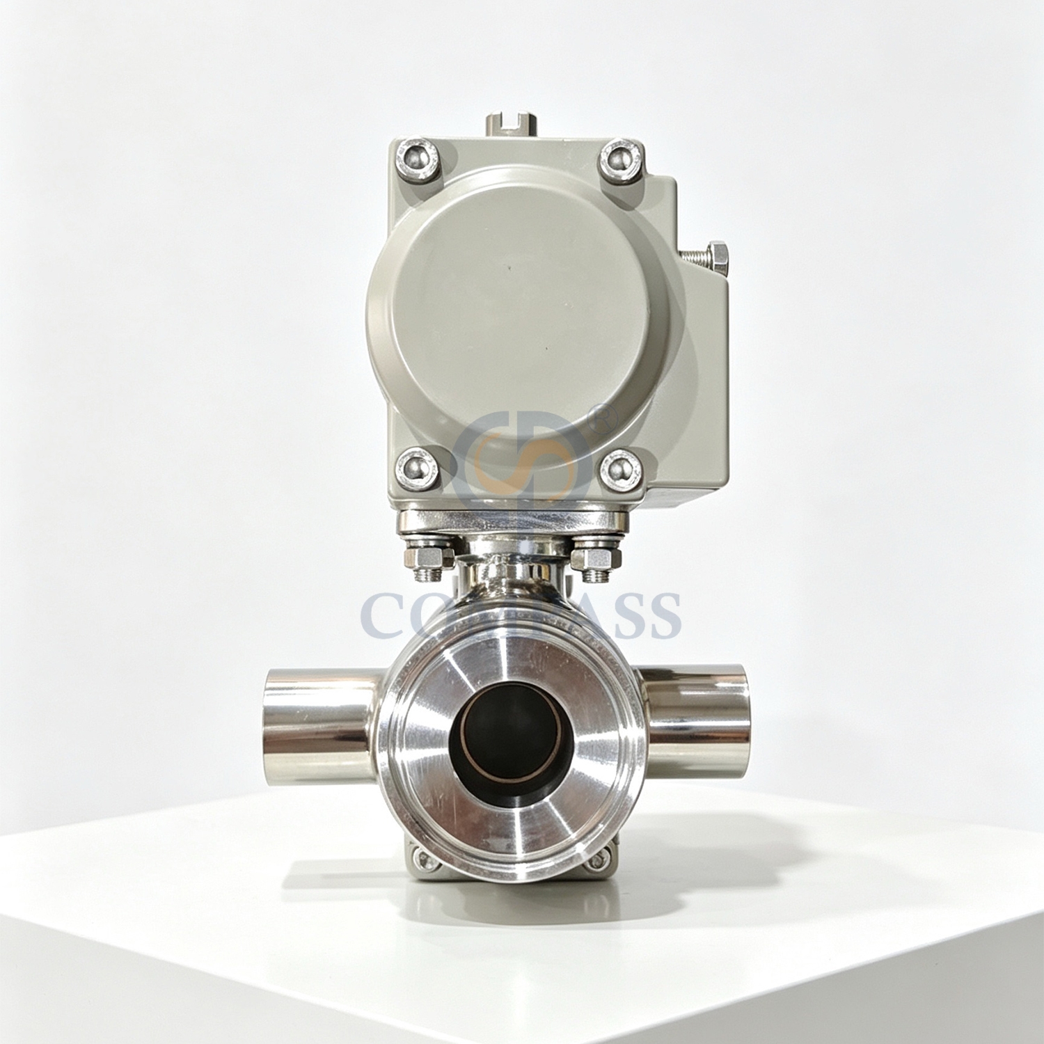 Preço 25.4mm aço inoxidável sanitário ss304 grau alimentício sms 1 polegada at052d atuador pneumático válvula de esfera de braçadeira reta com jaqueta