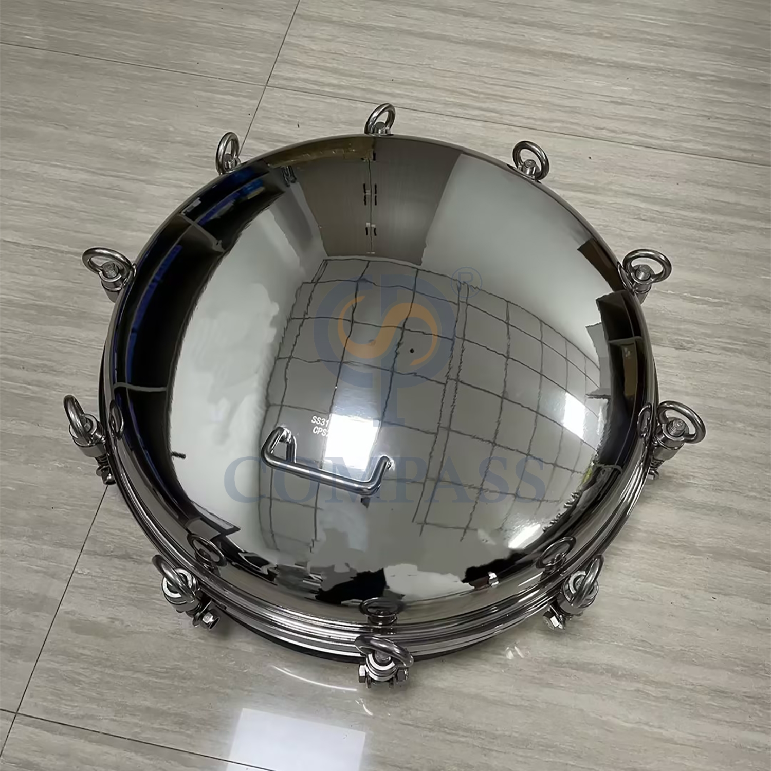 Tampa sanitária de aço inoxidável ss316l dn600, espelho higiênico, polimento externo, tanque de pressão redondo com vedação epdm