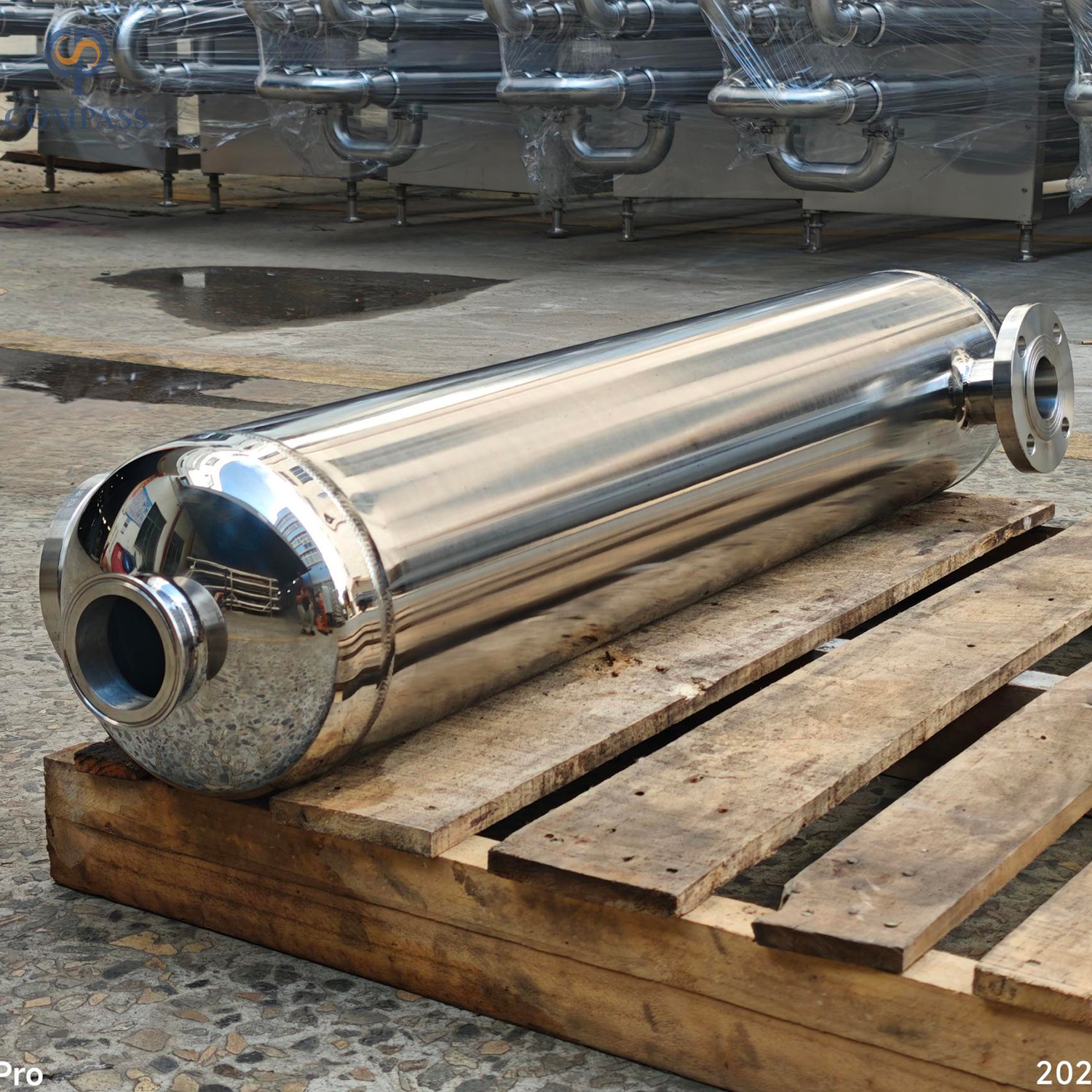 Trocador de calor de tubo enrolado de produto comestível SS304