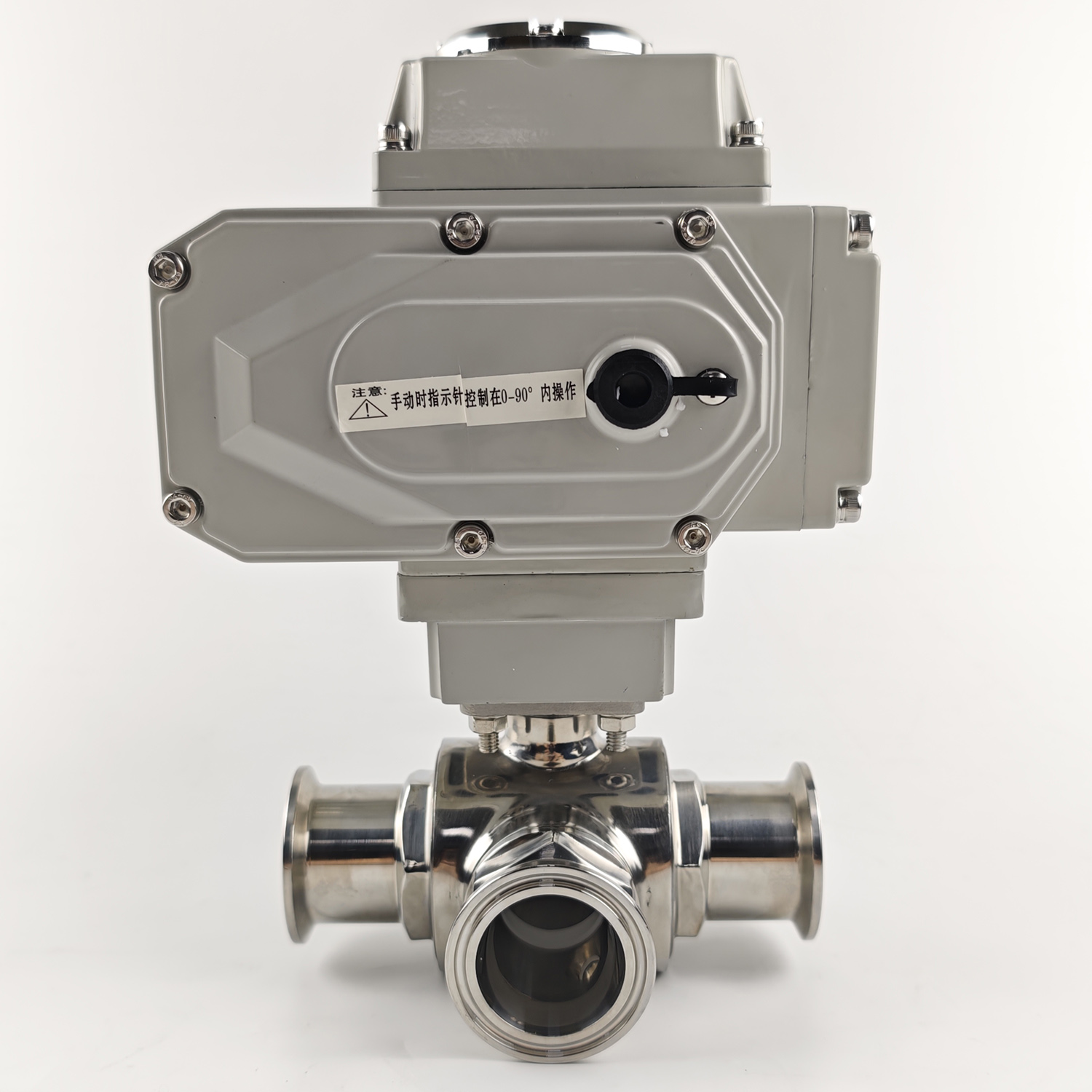 Preço do fabricante 38,1mm aço inoxidável SMS Tipo elétrico T Válvula de esfera