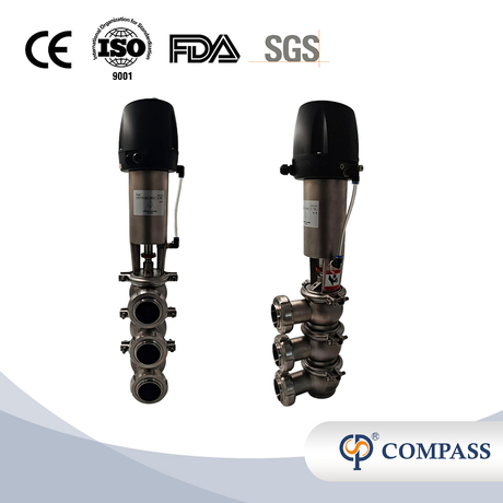 VÁLVULA DESVIADORA DE UNIÃO PNEUMÁTICA TIPO SS316L 111 (NC)