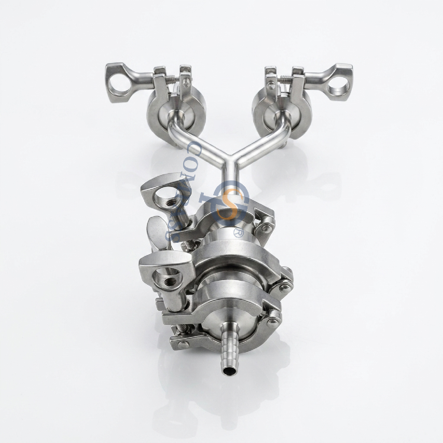 SS316L DN10 TC34MM Cotovelo Modelo Y Tee com Válvula de Retenção de Virola e Adaptador de Mangueira