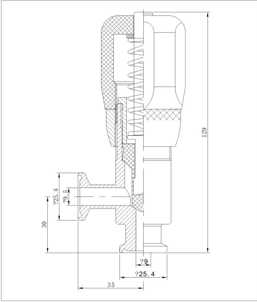 V&aacute;lvula de seguran&ccedil;a higi&ecirc;nica de grau alimentar