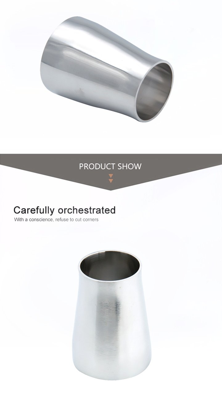 3a higi&ecirc;nico SS304 SS316L soldado redutor conc&ecirc;ndico