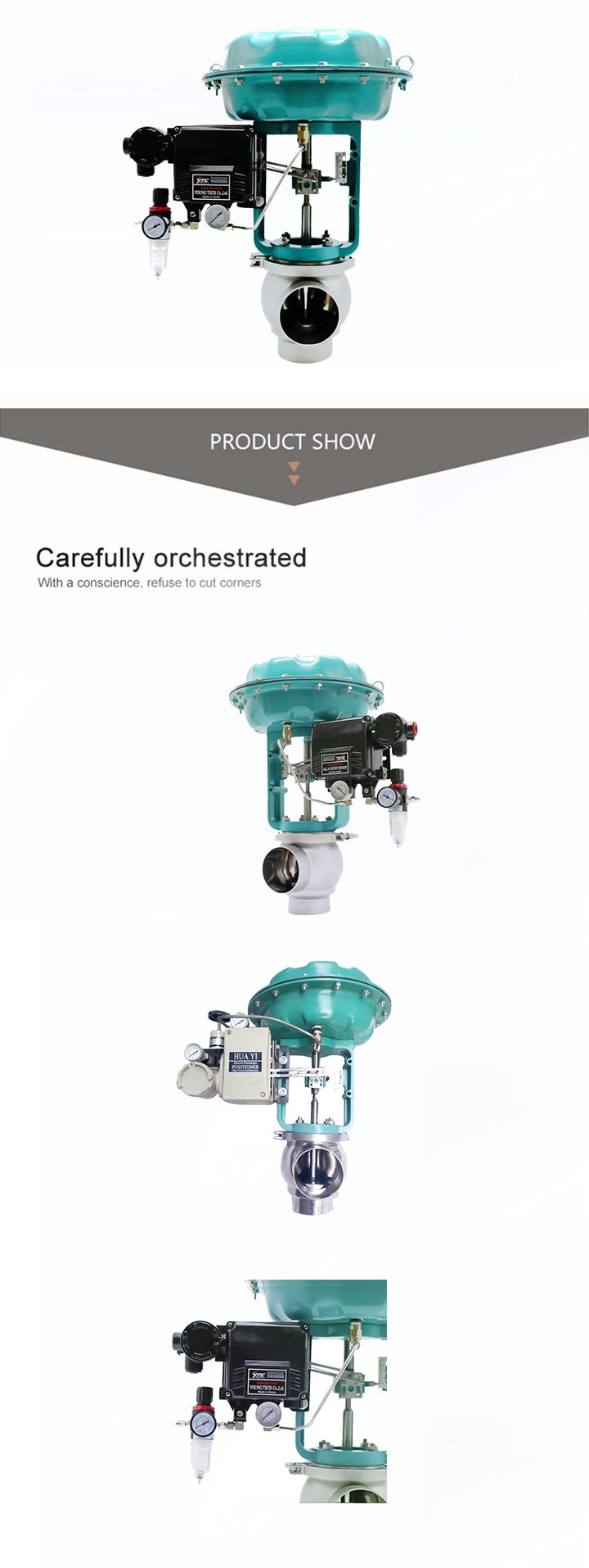 V&aacute;lvula de regula&ccedil;&atilde;o de vapor sanit&aacute;ria de a&ccedil;o inoxid&aacute;vel