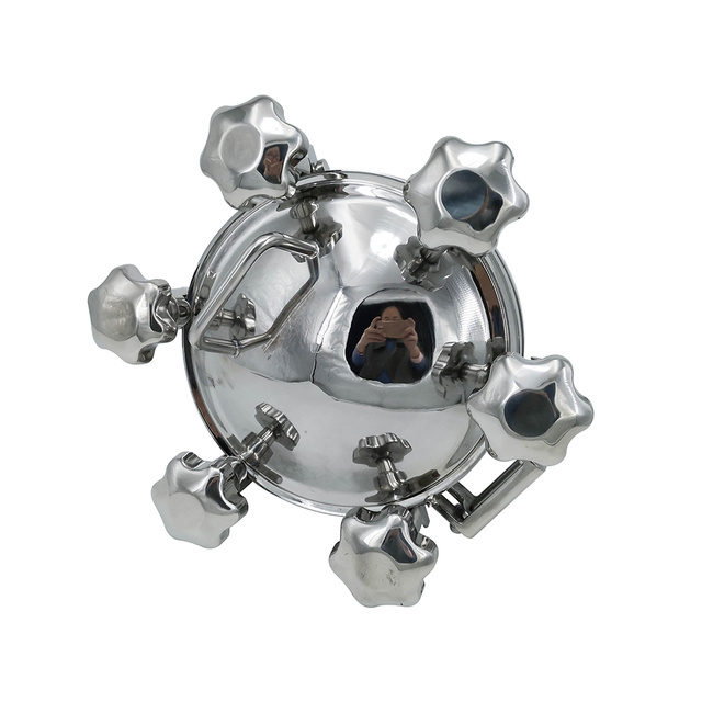 Tanque de pressão sanitária de aço inoxidável externo de 24 polegadas Manway