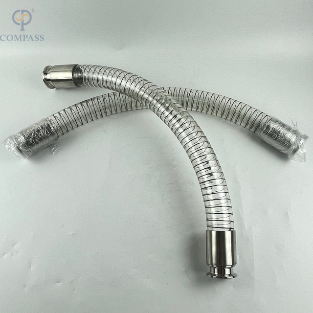 MANGUEIRA ESPIRAL TRANSPARENTE DE GRAU ALIMENTAR SANITÁRIO DE 1,5 POLEGADAS -24 POLEGADAS