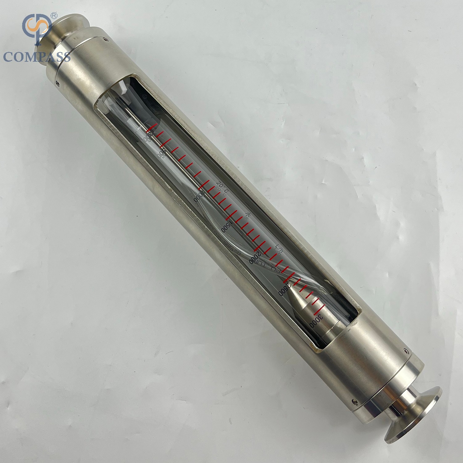 Medidor de vazão de rotor de vidro sanitário SS316 Lzb-K30