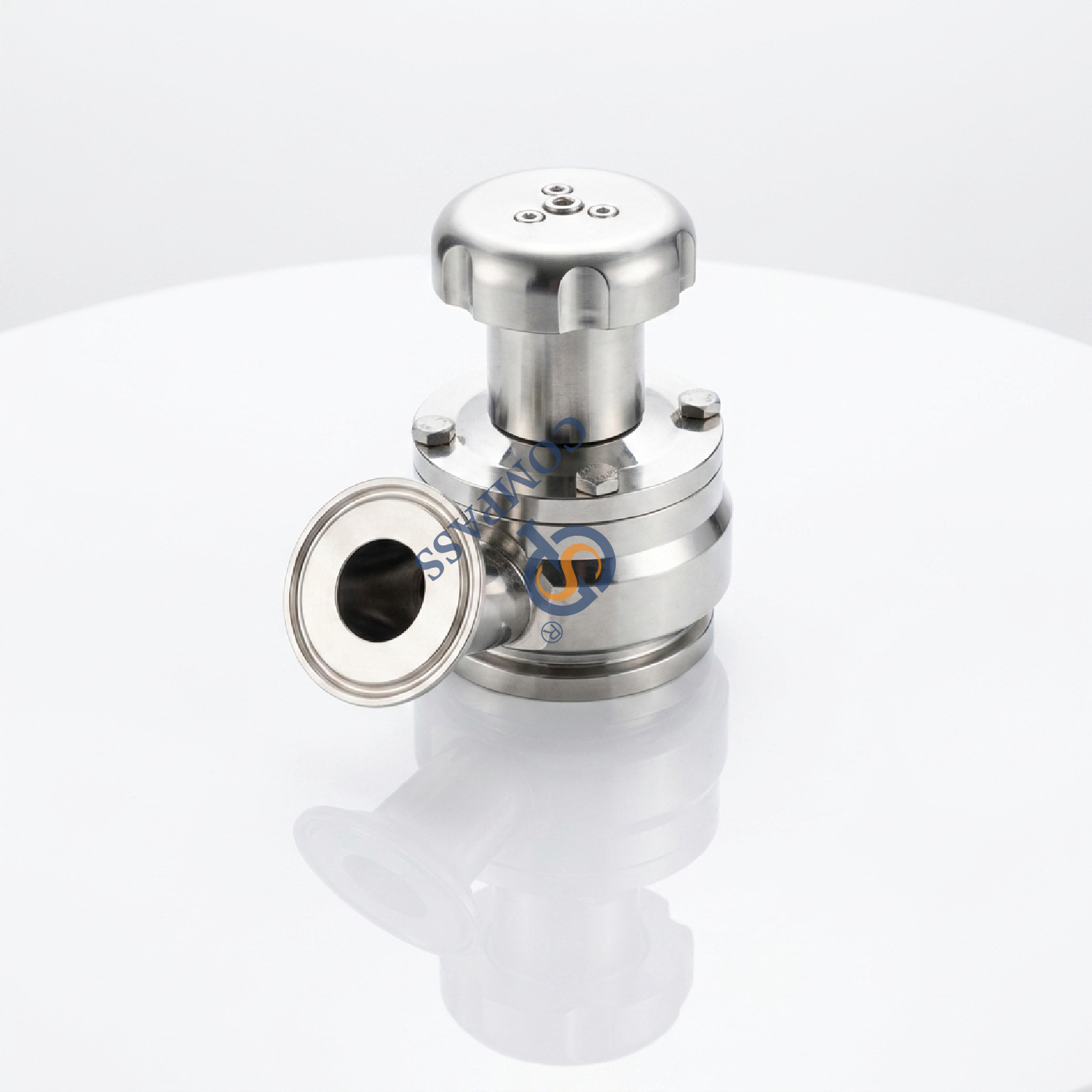 Nova chegada 25.4mm higiênico grau alimentício aisi316l sms saneamento 1 ''manual asséptico tri-braçadeira válvula inferior do tanque de descarga com porta de vapor