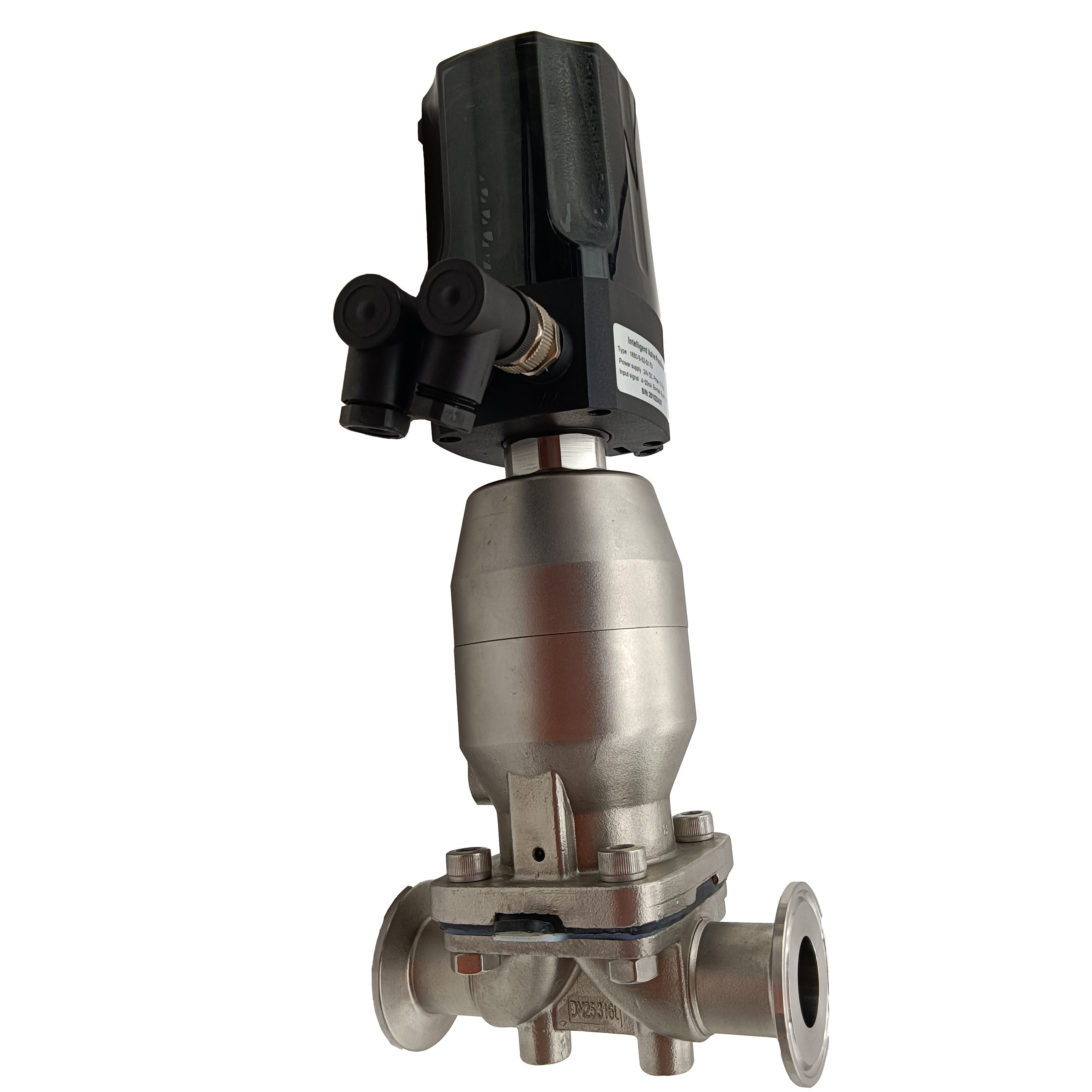1/2 polegada de 12,7 mm de alta qualidade higiênica de aço inoxidável SS316L Pneumático SMS CLAMP DIAFRAGMA VAVLE COM CABEÇA DE CONTROL