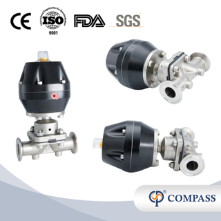 1 polegada de 25,4 mm de alta qualidade higiênica higiênica aço inoxidável SS316L Pneumático SMS CLAMP DIAFRAGMA EM