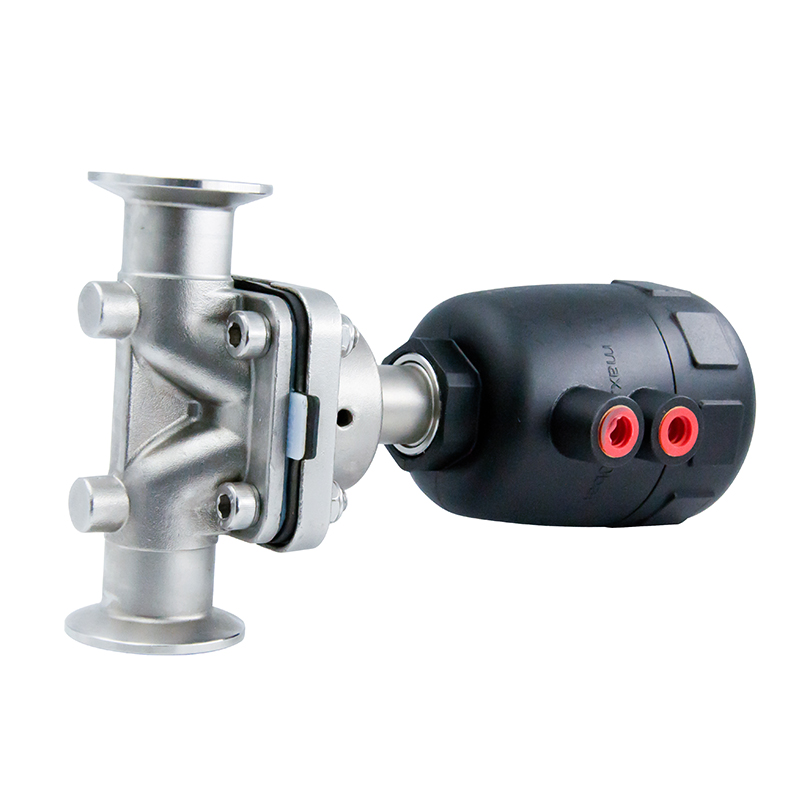 1/2 polegada de 12,7 mm de alta qualidade higiênica higiênica aço inoxidável SS316L Pneumático SMS CLAMP DIAPHRAGMA VAVLE COM PNOUMATICA PLÁSTICA PEQUENA