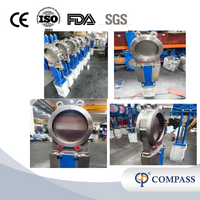 Válvula pneumática ativa dobro da faca do modelo SS304 DN200 da guilhotina PN10