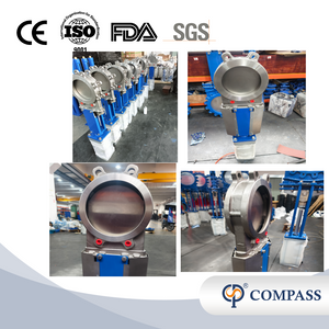 Válvula pneumática ativa dobro da faca do modelo SS304 DN200 da guilhotina PN10